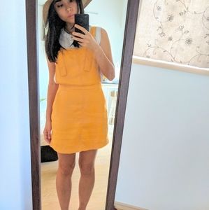 Bershka yellow overall dress